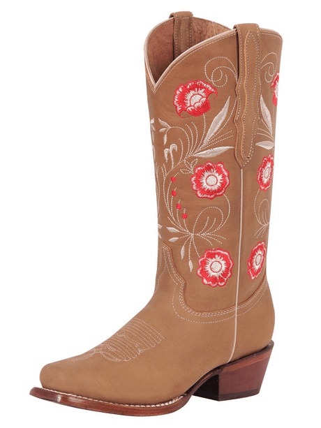 Women's Genuine Leather Floral Embroidered Cowgirl Boots 'El General' Orix Color 42983 - BELLEZA'S - Women's Genuine Leather Floral Embroidered Cowgirl Boots 'El General' Orix Color 42983 - Women's Boots - 42983 5