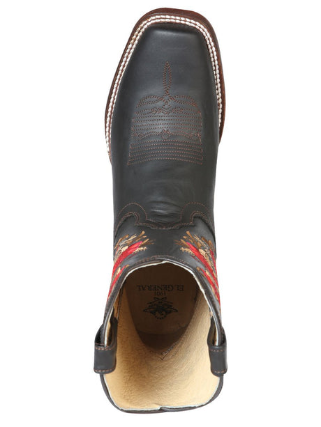 Women’s Genuine Leather Floral Embroidered Western Cowgirl Boots 'The General' 43663 - BELLEZA'S - Women’s Genuine Leather Floral Embroidered Western Cowgirl Boots 'The General' 43663 - Women's Boots - 04366301