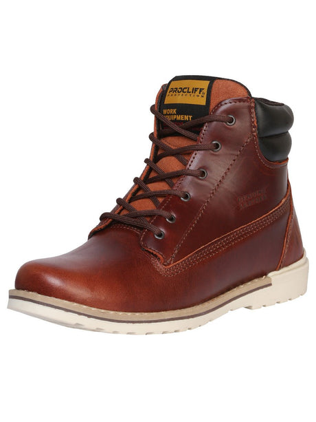 Women's Genuine Leather Lace - Up Soft Toe Work Ankle Boots 'Procliff Protection' 35201 - BELLEZA'S - Women's Genuine Leather Lace - Up Soft Toe Work Ankle Boots 'Procliff Protection' 35201 - Women's Ankle Boots - 03520101