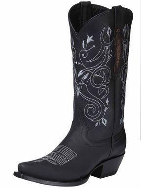 Women’s Genuine Leather Limited Edition Retro Western Cowgirl Boots 'El General' 34514 - BELLEZA'S - Women’s Genuine Leather Limited Edition Retro Western Cowgirl Boots 'El General' 34514 - Women's Boots - 03451401