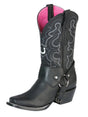 Women’s Genuine Leather Rodeo Cowgirl Boots 'El General' Black 51135 - BELLEZA'S - Women’s Genuine Leather Rodeo Cowgirl Boots 'El General' Black 51135 - Women's Boots - 05113501
