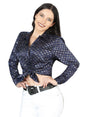 Women’s Navy/Gold Print Long Sleeve Casual Shirt 'El Señor de los Cielos' 44557 - BELLEZA'S - Women’s Navy/Gold Print Long Sleeve Casual Shirt 'El Señor de los Cielos' 44557 - Women's Shirt - 04455701