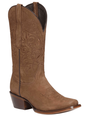 Women's Nubuck Leather Classic Western Cowgirl Boots 'El General' Camel Color 122488 - BELLEZA'S - Women's Nubuck Leather Classic Western Cowgirl Boots 'El General' Camel Color 122488 - Women's Boots - 122488 5