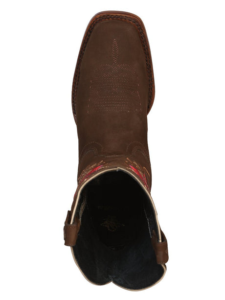 Women’s Nubuck Leather Floral Embroidered Rodeo Western Cowgirl Boots 'El General' 42025 - BELLEZA'S - Women’s Nubuck Leather Floral Embroidered Rodeo Western Cowgirl Boots 'El General' 42025 - Women's Boots - 04202501