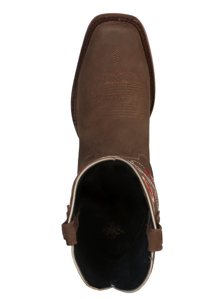 Women’s Nubuck Leather Floral Embroidered Western Cowgirl Boots 'El General' 41784 - BELLEZA'S - Women’s Nubuck Leather Floral Embroidered Western Cowgirl Boots 'El General' 41784 - Women's Boots - 04178401