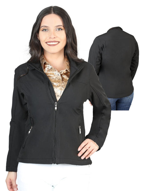 Womens Zipper Jacket Black 127081 - BELLEZA'S - Womens Zipper Jacket Black 127081 - DAMA - 12708101