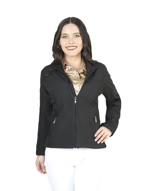 Womens Zipper Jacket Black 127081 - BELLEZA'S - Womens Zipper Jacket Black 127081 - DAMA - 12708101