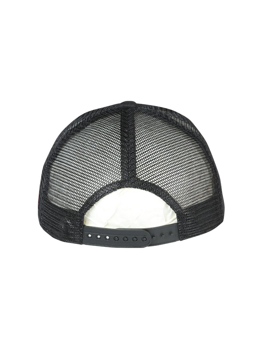 Zacatecas Black Embroidered Polyester Snap Back Cap 'El General' 44780 - BELLEZA'S - Zacatecas Black Embroidered Polyester Snap Back Cap 'El General' 44780 - Caps - 04478001