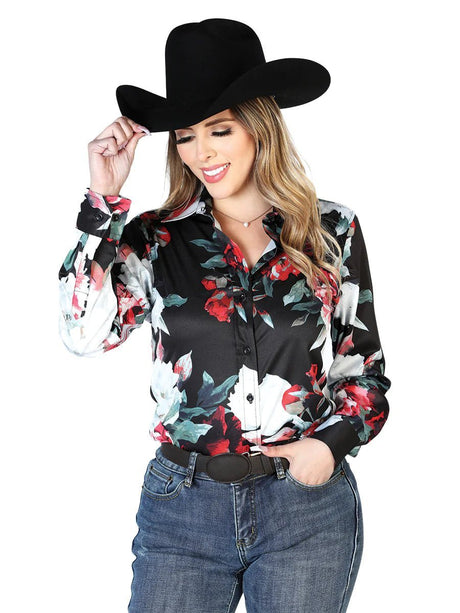 Blusa Casual de Mujer El Señor de los Cielos *Black/Rosas-43893* - BELLEZA'S - - 43893