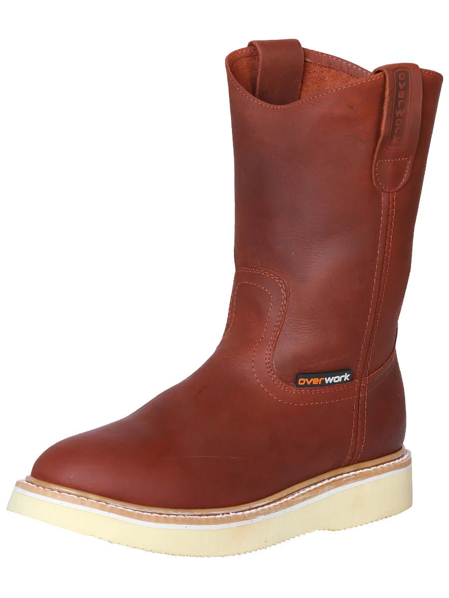 Botas De Trabajo De Tubo Pull-On Con Punta Suave Para Hombre 'Overwork' *SHEDRON-124712* - BELLEZA'S - Botas De Trabajo - 124712