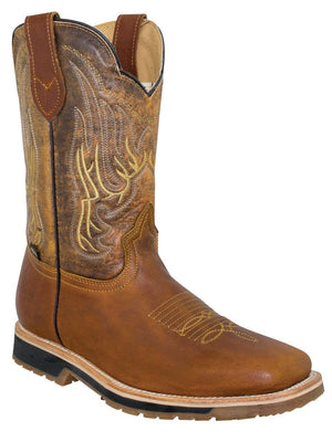 Botas de Trabajo sin Puntera de Acero Piel Genuina 'Establo' *MIEL-41540* - BELLEZA'S - Botas De Trabajo - 41540