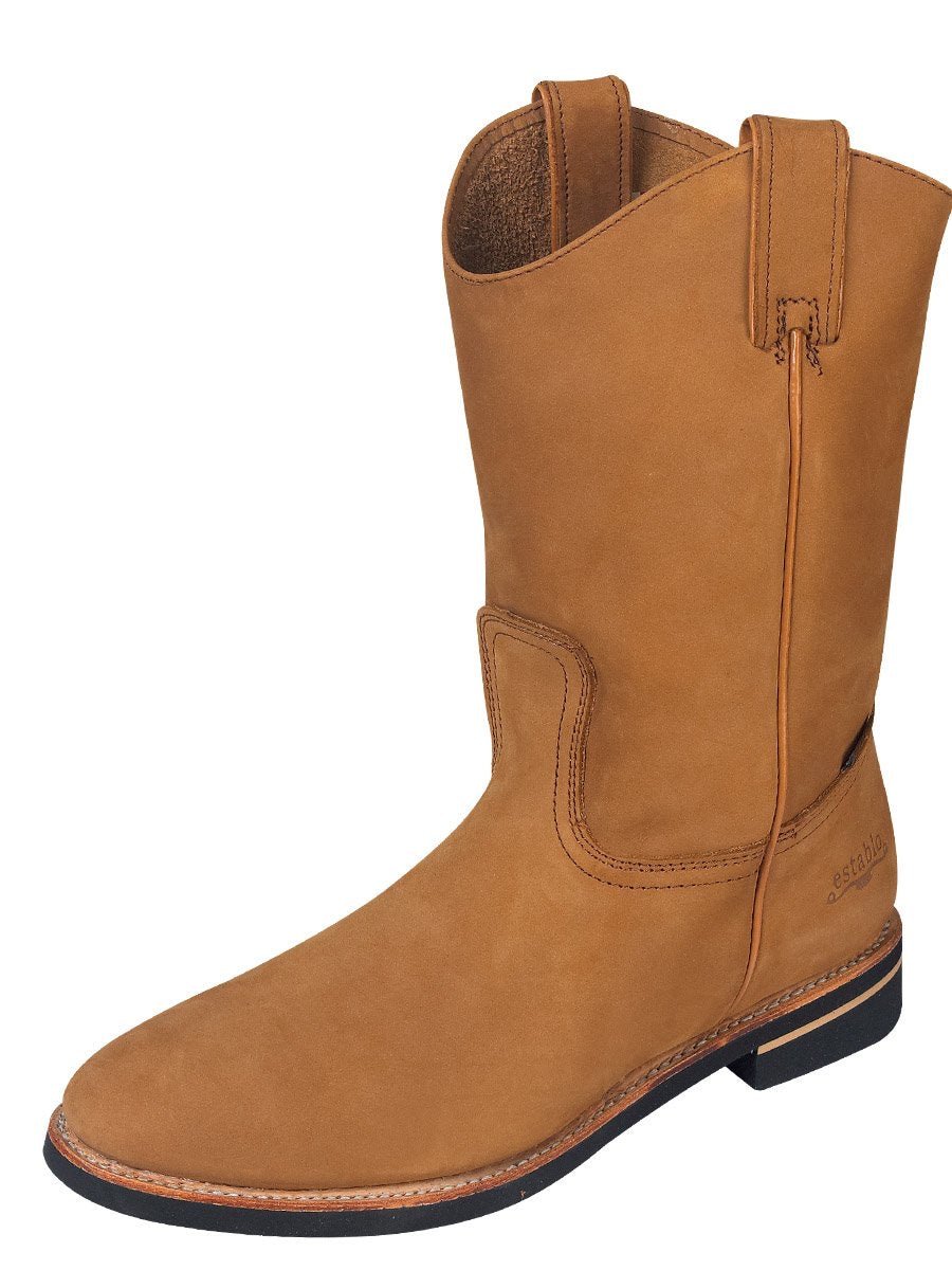 Botas de Trabajo sin Puntera Piel Nobuck Para Hombre 'Establo' *CANELA-303* - BELLEZA'S - Botas De Trabajo - 303