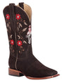 Botas Rodeo Clasicas de Piel Nobuck Para Mujer' 'El General' *CAFE-42974* - BELLEZA'S - Botas Para Damas - 42974