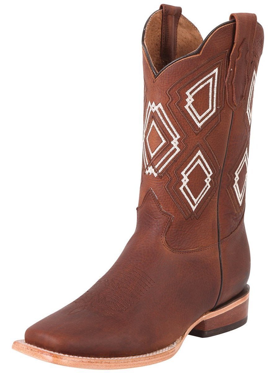 Botas Rodeo Clasicas Piel Genuina para Hombre 'El General' ID: 41994 ORO - BELLEZA'S - - 41994