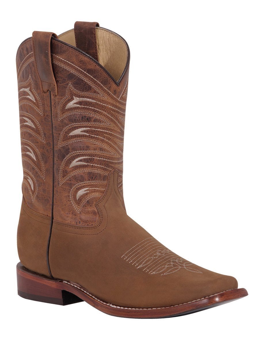 Botas Rodeo Clasicas Piel Genuina Para Hombre 'El General' *TAN-42993* - BELLEZA'S - Botas Para Hombres - 42993