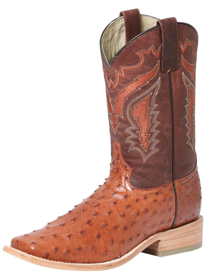 Botas Rodeo Exoticas Avestruz para Hombre '100 años' *BRANDY-42152* - BELLEZA'S - Botas Para Hombres - 42152