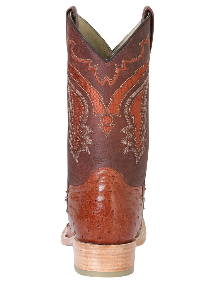 Botas Rodeo Exoticas Avestruz para Hombre '100 años' *BRANDY-42152* - BELLEZA'S - Botas Para Hombres - 42152