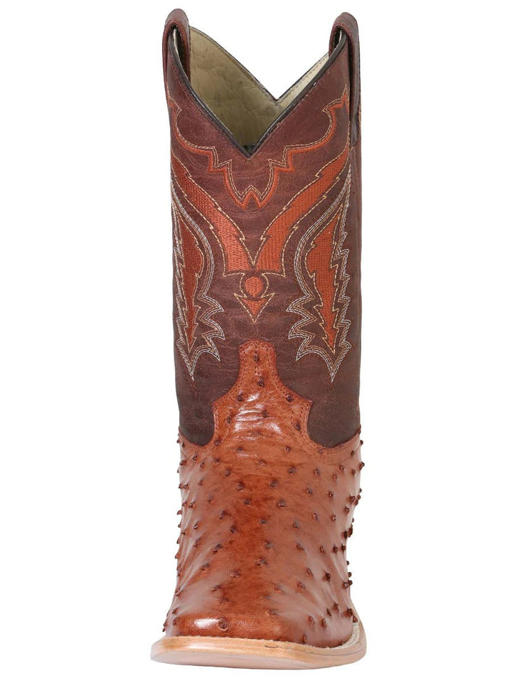 Botas Rodeo Exoticas Avestruz para Hombre '100 años' *BRANDY-42152* - BELLEZA'S - Botas Para Hombres - 42152