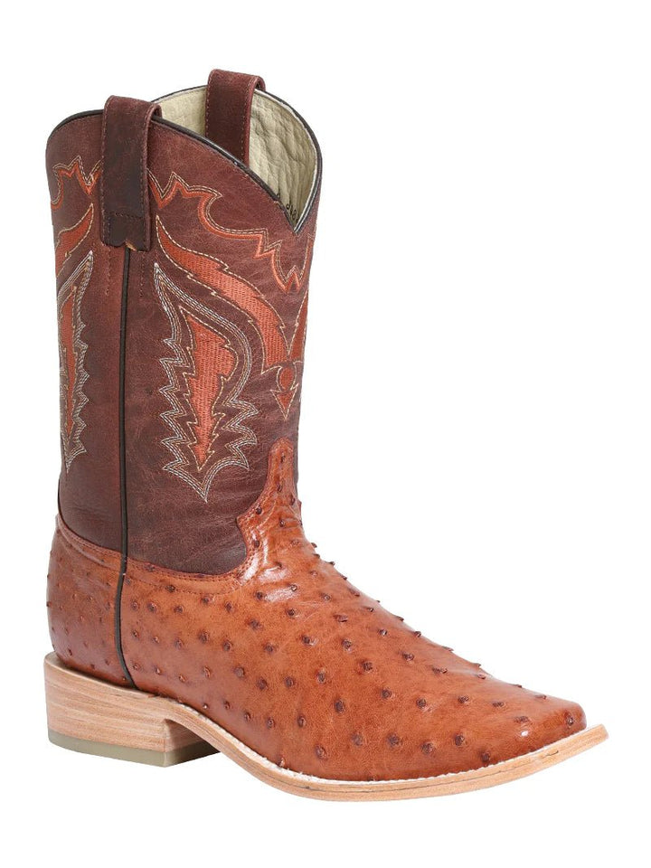 Botas Rodeo Exoticas Avestruz para Hombre '100 años' *BRANDY-42152* - BELLEZA'S - Botas Para Hombres - 42152