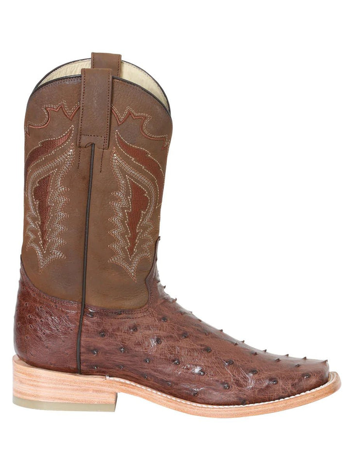 Botas Rodeo Exoticas Avestruz para Hombre '100 años' KANGO *TABACO-42150* - BELLEZA'S