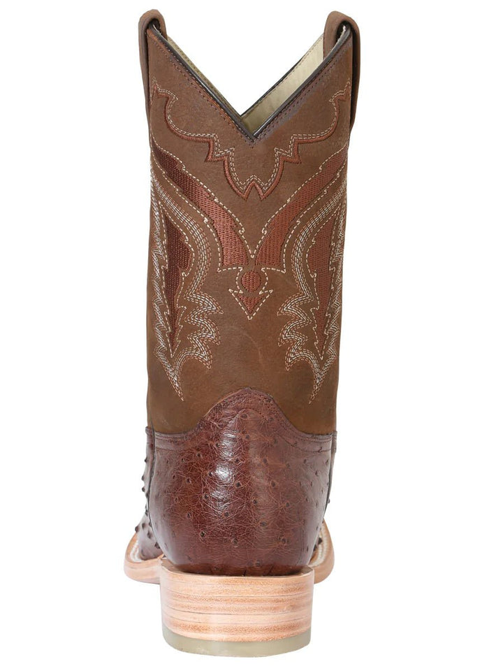 Botas Rodeo Exoticas Avestruz para Hombre '100 años' KANGO *TABACO-42150* - BELLEZA'S