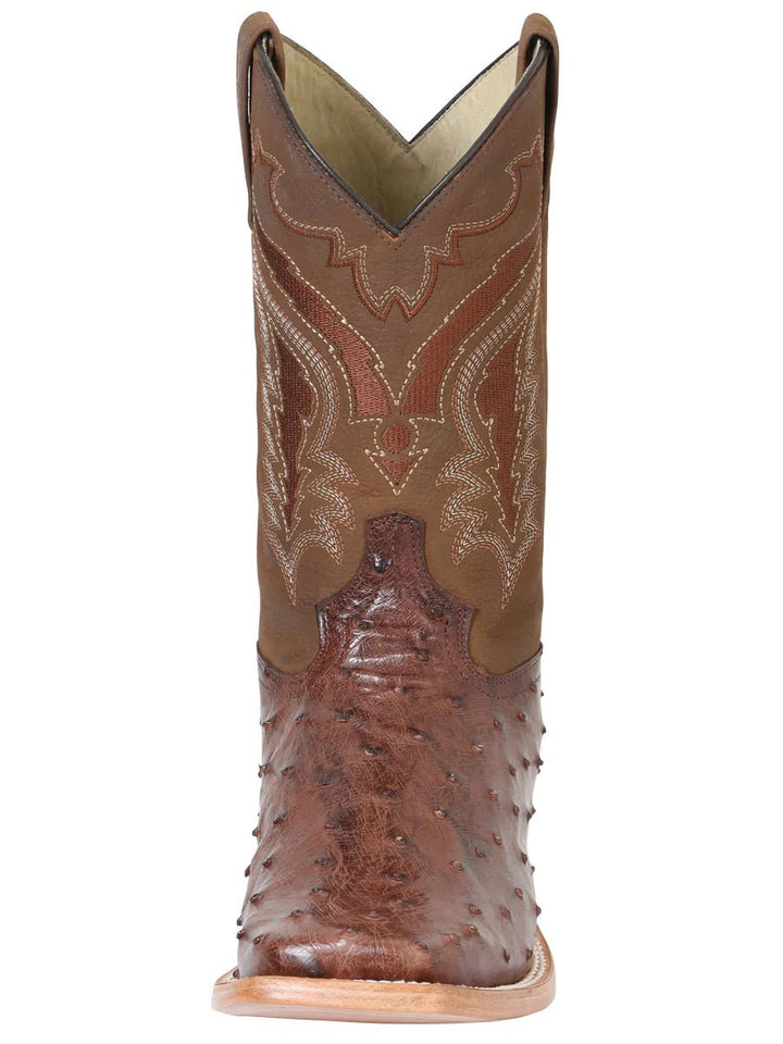 Botas Rodeo Exoticas Avestruz para Hombre '100 años' KANGO *TABACO-42150* - BELLEZA'S