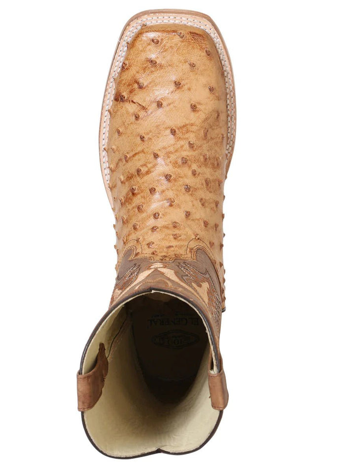 Botas Rodeo Exoticas Avestruz para Hombre '100 Años' *UMBER-42151* - BELLEZA'S - Botas Exoticas - 42151