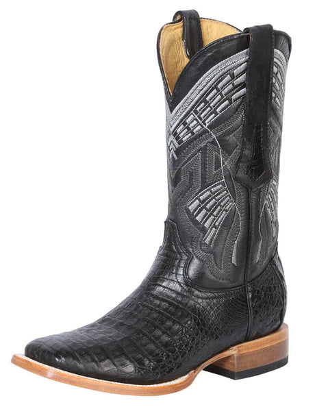 Botas Rodeo Exoticas Originales C-aiman Belly Para Hombre 'Centenario' *NEGRO-124387* - BELLEZA'S - Botas Exoticas -