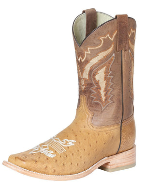Botas Rodeo Exoticas Originales Panza de Avestruz '100 Años' *UMBER-42156* - BELLEZA'S