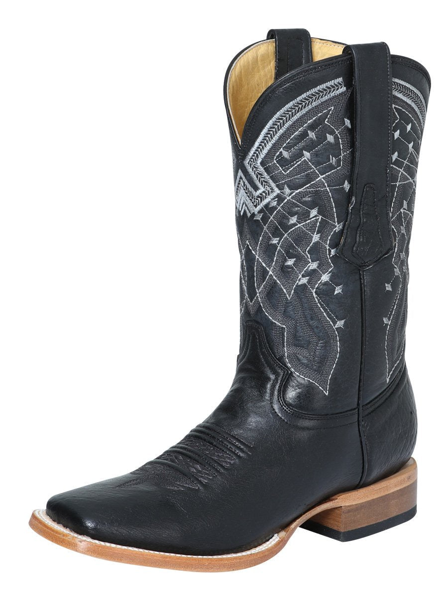 Botas Rodeo Exoticas Panza de Avestruz para Hombre 'Centenario' *NEGRO-124408* - BELLEZA'S - Bota Para Hombre - 124408