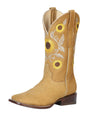 Botas Rodeo Girasoles Para Mujer 'Centenario' *OLIO NOBUCK MIEL-126096* - BELLEZA'S - Botas Rodeo Girasoles Para Mujer 'Centenario' *OLIO NOBUCK MIEL-126096* - Botas Para Damas - 126096