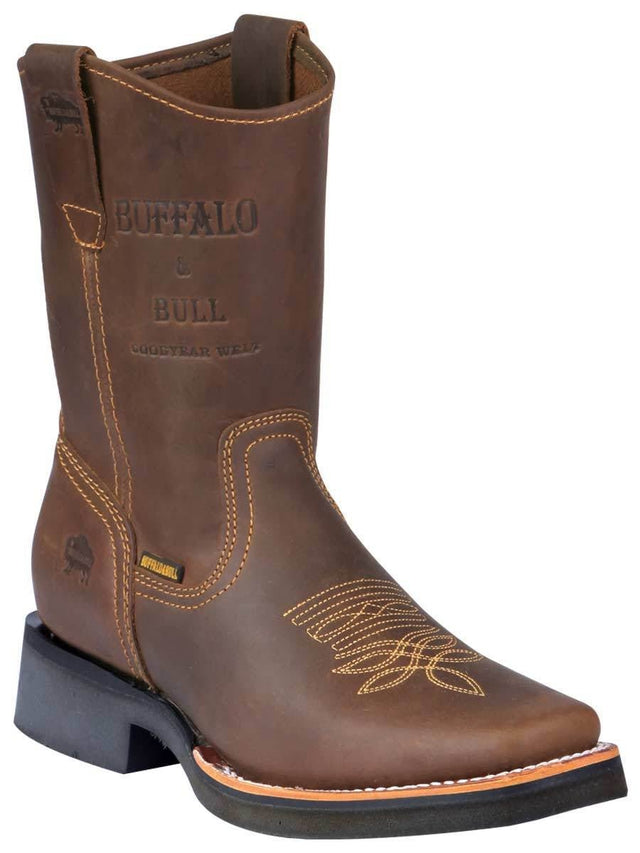 Botas Rodeo Piel Genuina para Hombre 'Buffalo & Bull' *TANG-40948* - BELLEZA'S - Botas De Trabajo - 40948
