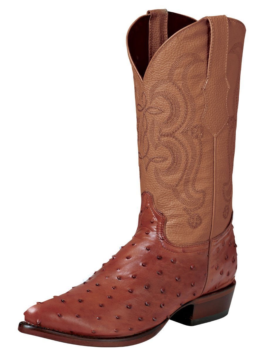 Botas Vaqueras A-vestruz Imit 'El Senor De Los Cielos' *COGNAC-40835* - BELLEZA'S