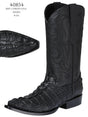 Botas Vaqueras Caiman Cola Imit 'El Senor De Los Cielos' *NEGRO-40854* - BELLEZA'S - Botas Para Hombres - 40854