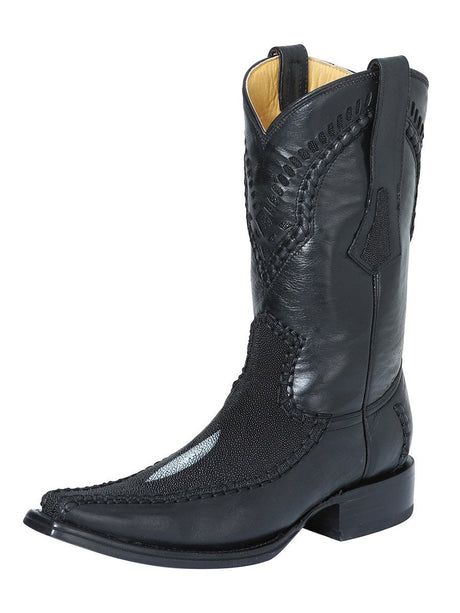 Botas Vaqueras Exoticas Mantarraya Para Hombre 'Centenario' *NEGRO-124414* - BELLEZA'S - Botas Exoticas - 124414