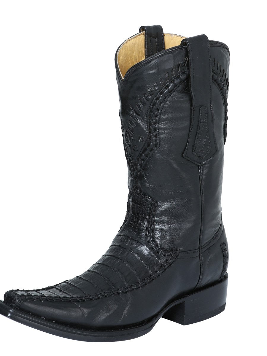 Botas Vaqueras Exoticas Originales Caiman Belly Para Hombre 'Centenario' NEGRO-124413 - BELLEZA'S - - 124413