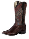 Botas Vaqueras Exoticas Originales Caiman Cola para Hombre 'Centenario' *CAFE-124466* - BELLEZA'S