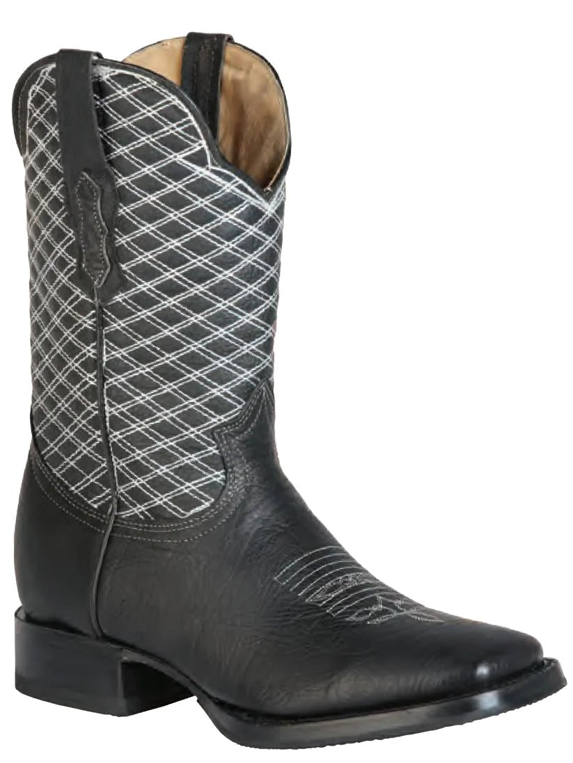 Botas Vaqueras Rodeo Clasicas de Piel Shoulder para Hombre 'El General' *BLACK-126241* - BELLEZA'S - Bota Para Hombre - 126241