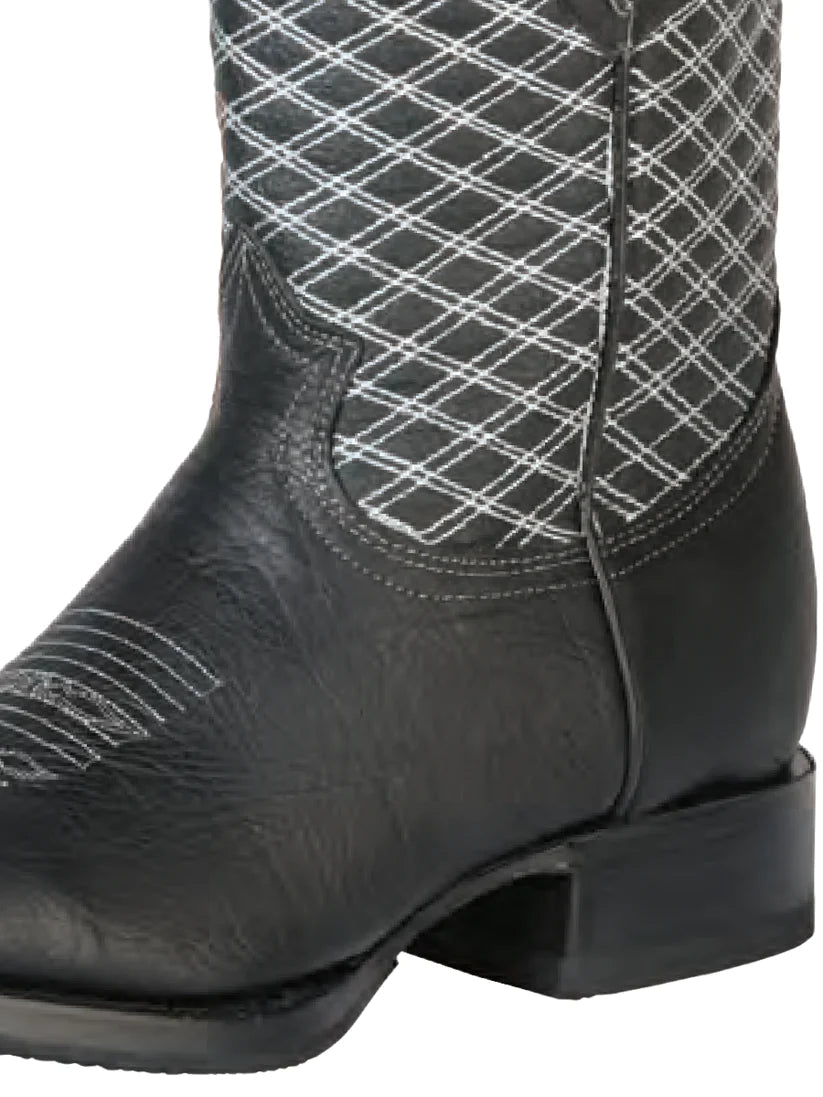Botas Vaqueras Rodeo Clasicas de Piel Shoulder para Hombre 'El General' *BLACK-126241* - BELLEZA'S - Bota Para Hombre - 126241