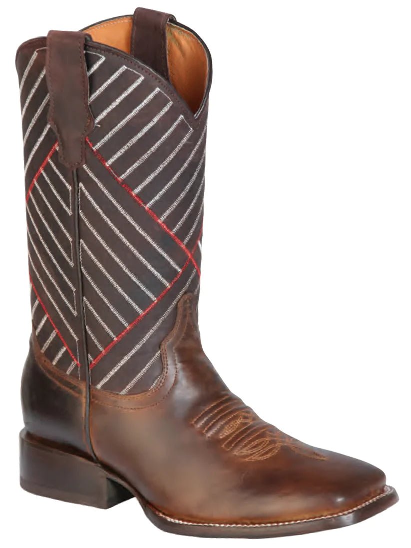 Botas Vaqueras Rodeo Clasicas Piel Genuina para Hombre 'Jar Boot's' *HONEY-126486* - BELLEZA'S