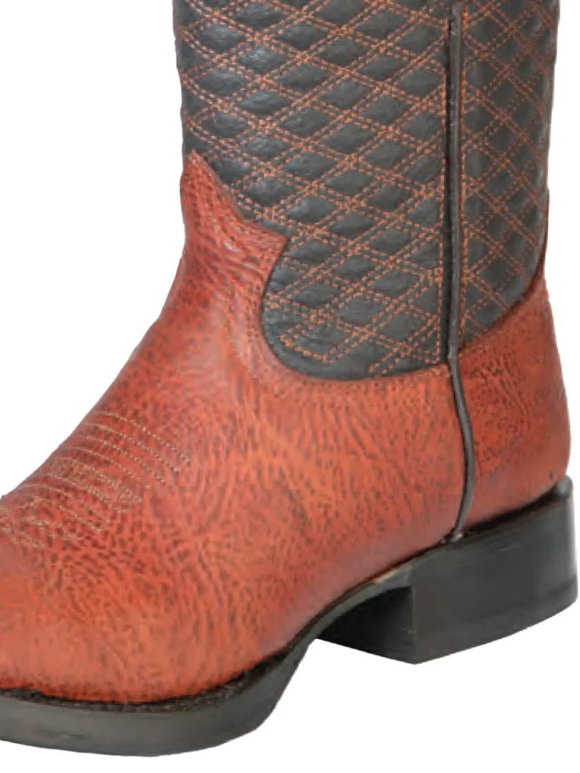 Botas Vaqueras Rodeo Clasicas Piel Shoulder para Hombre 'Buffalo & Bull' *COGÑAC-126240* - BELLEZA'S - Bota Para Hombre - 126240