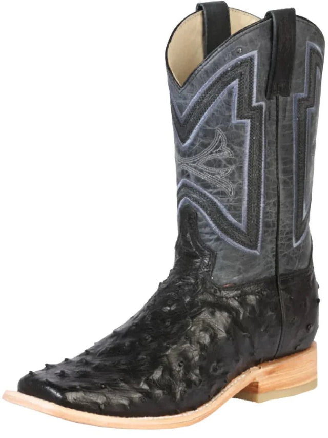 Botas Vaqueras Rodeo Exoticas Injerto Avestruz Original para Hombre 'El Señor de los Cielos' *NEGRO-51092* - BELLEZA'S - Botas Vaqueras Rodeo Exoticas Injerto Avestruz Original para Hombre 'El Señor de los Cielos' *NEGRO-51092* - Botas Exoticas - 51092