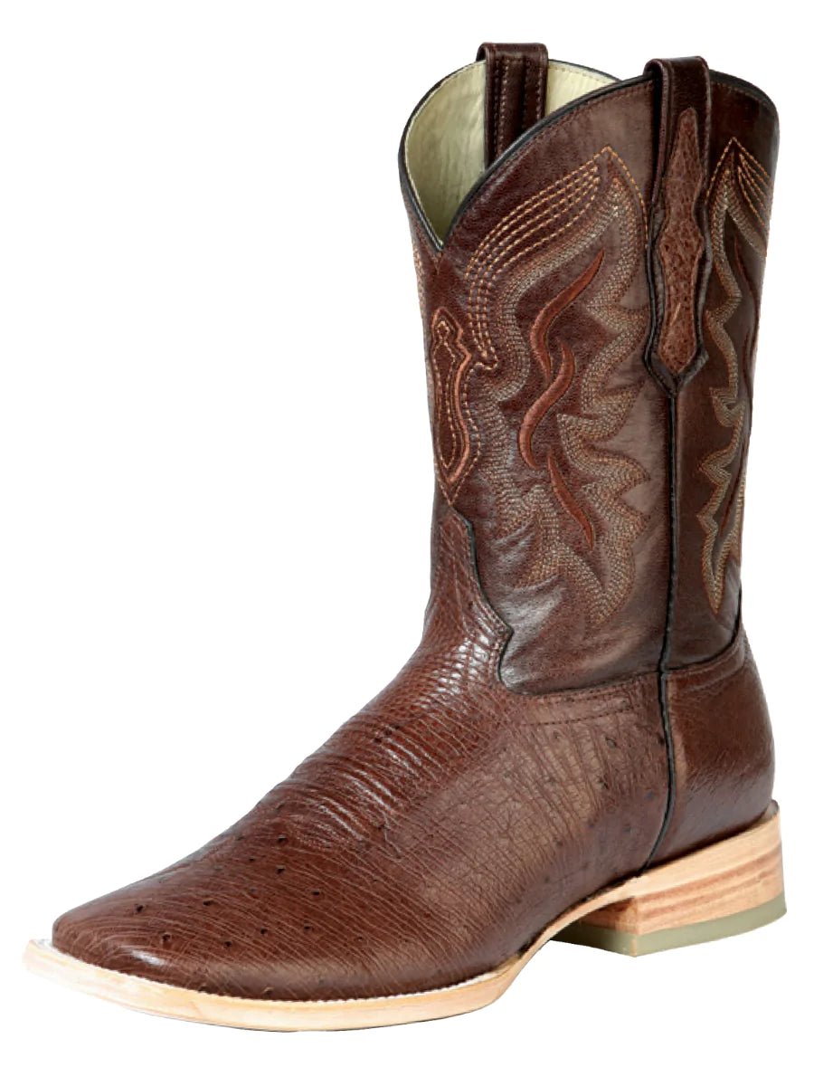 Botas de avestruz originales para hombre 2025