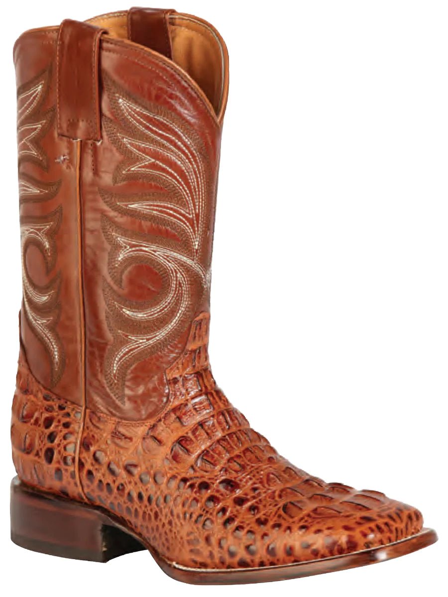 Botas Vaqueras Rodeo Imitacion Caiman Grabado Para Hombre 'Jar Boots' *SHEDRON-126475* - BELLEZA'S - Bota Para Hombre - 126475