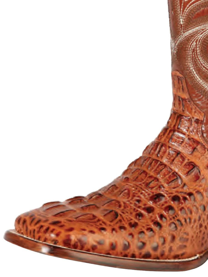 Botas Vaqueras Rodeo Imitacion Caiman Grabado Para Hombre 'Jar Boots' *SHEDRON-126475* - BELLEZA'S - Bota Para Hombre - 126475