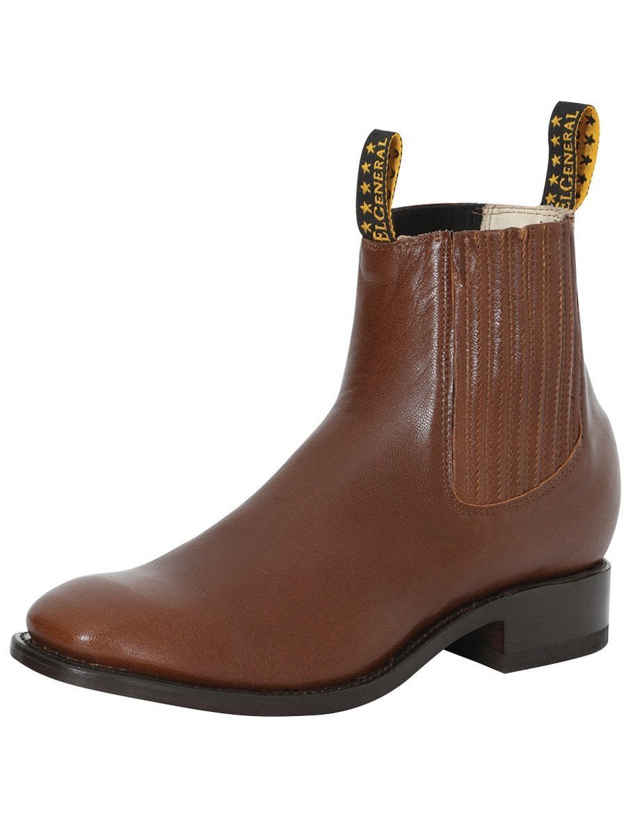Botines Charros Clasicos de Cabra Para Hombre 'El General' *TAN-41493* - BELLEZA'S - - 41493