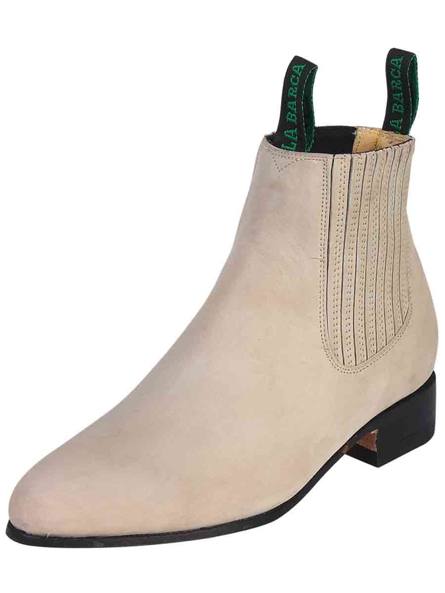 Botines Charros Clasicos de Piel Nobuck para Hombre 'La Barca' *PERLA-217* - BELLEZA'S - Botines Para Hombres - 217