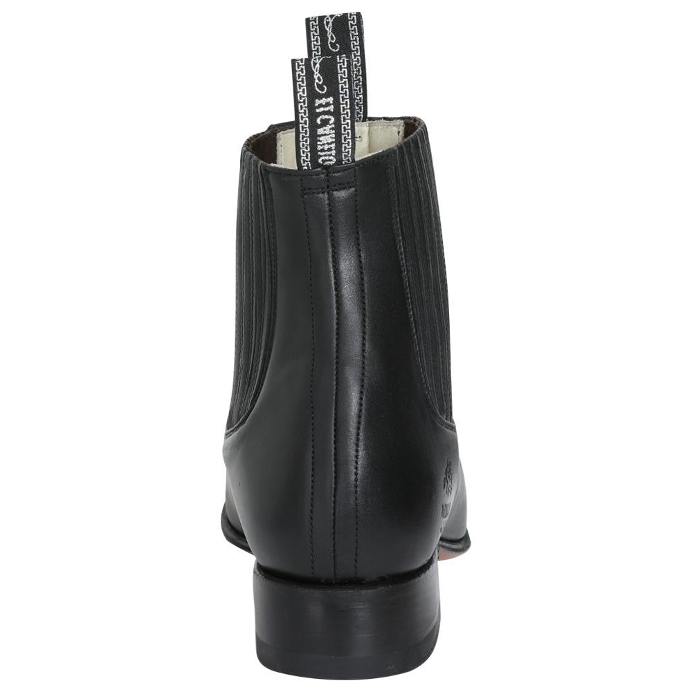 Botines Charros Clasicos De Venado Para Hombre 'El Canelo' NEGRO-232* - BELLEZA'S - Botines Para Hombres - 232