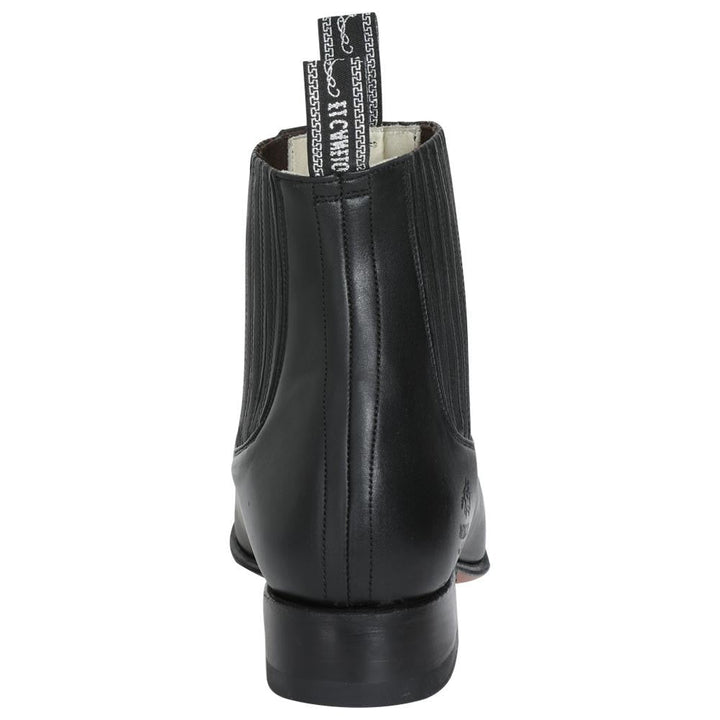 Botines Charros Clasicos De Venado Para Hombre 'El Canelo' NEGRO-232* - BELLEZA'S - Botines Para Hombres - 232