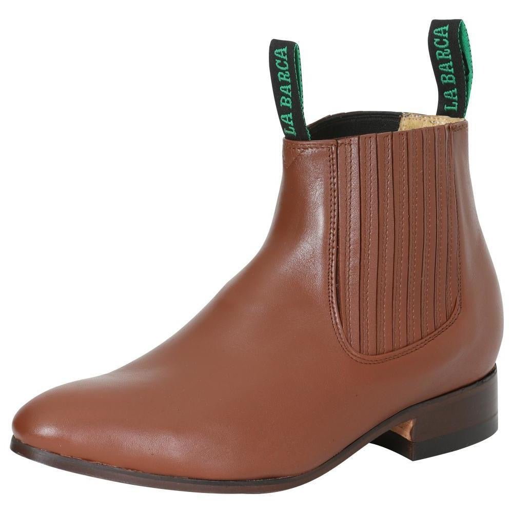 Botines Charros Clasicos Piel Coaba Para Hombre 'La Barca' *CAOBA-226* - BELLEZA'S - Botines Para Hombres - 226